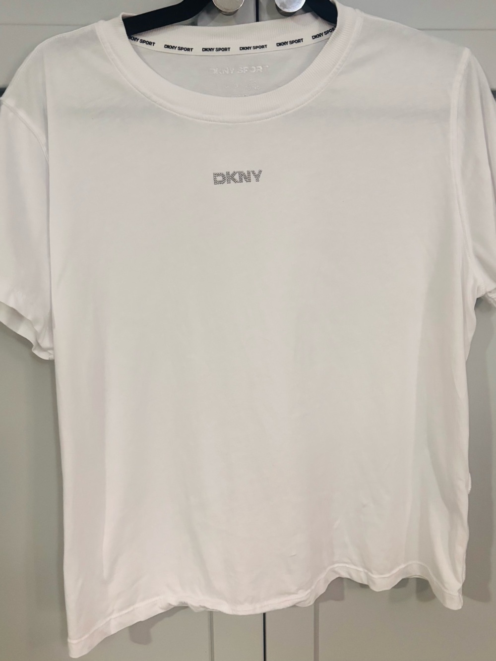 DNKY Sport rhinestone Cotton logo T-shirt Size L